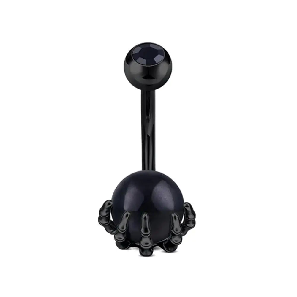 Black Belly Button-Navel Ring 14g