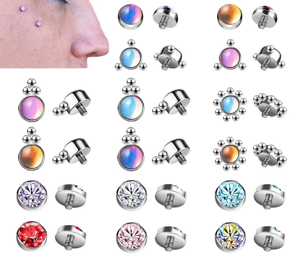 Titanium Micro Dermal Top 16g Multiple styles