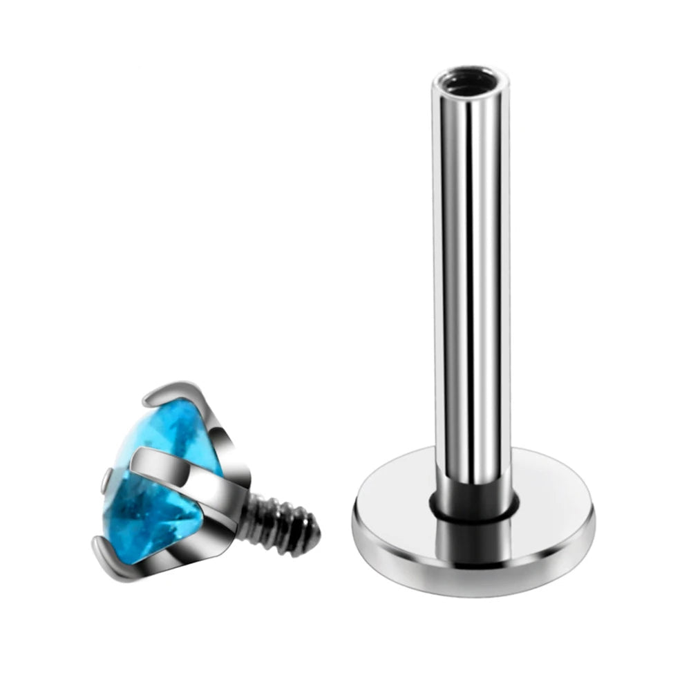 Surgical Steel Assorted Colors Labret Lip Cartilage Tragus Helix Ring