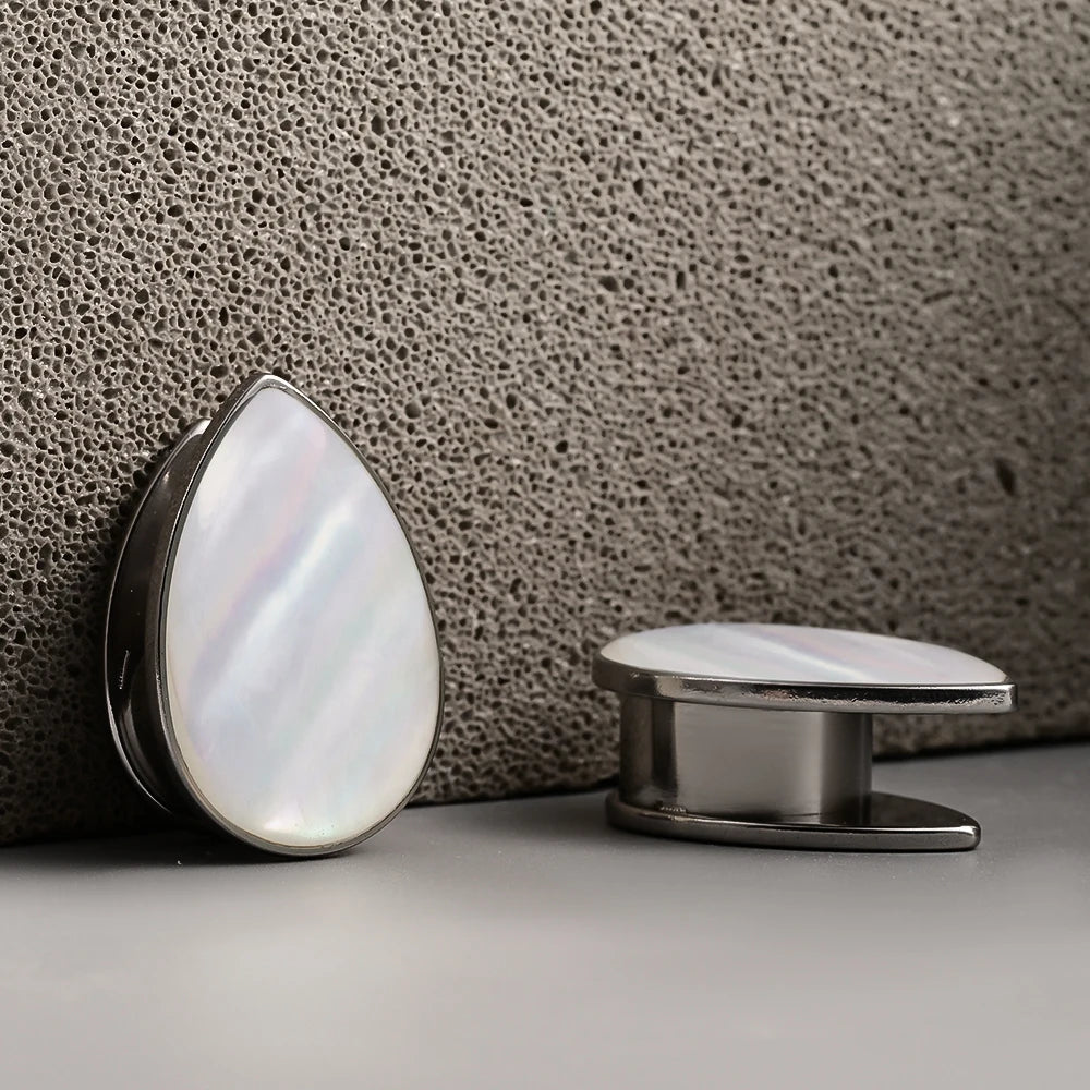 Unique Tear Drop Opal/Shell Plugz 6-25mm