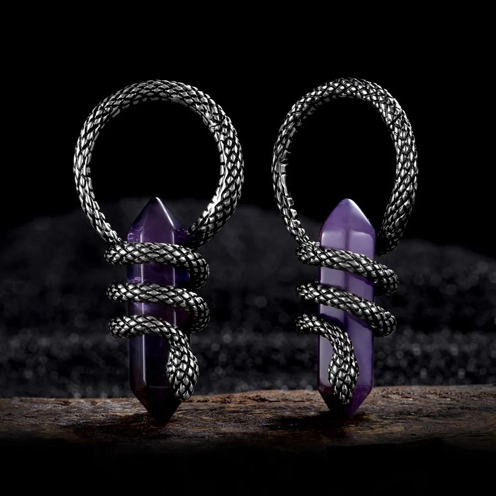 Snake Stone Buckle Ear Weight Hangers 3mm