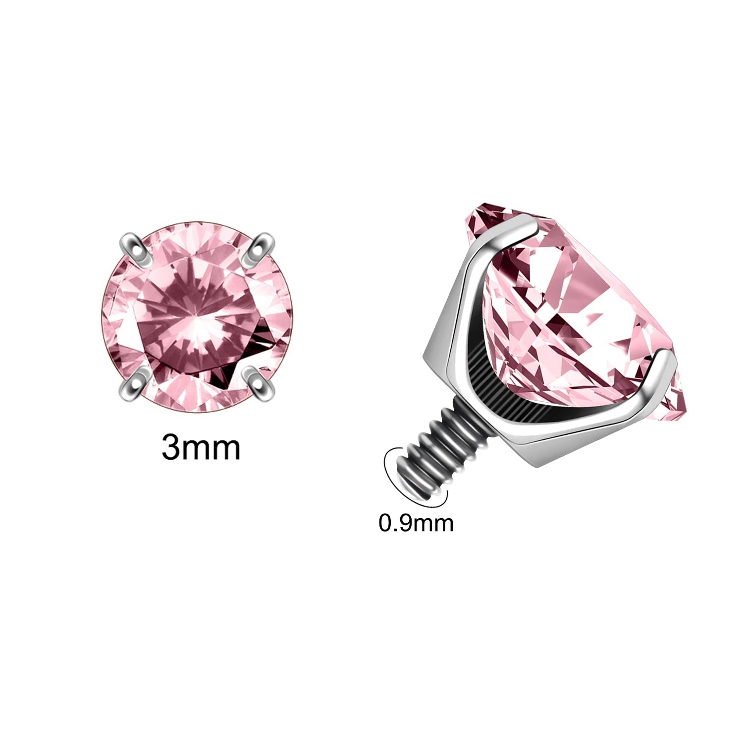 Titanium Labret, Medusa, Monroe Lip Stud 2-4MM (16/20g)