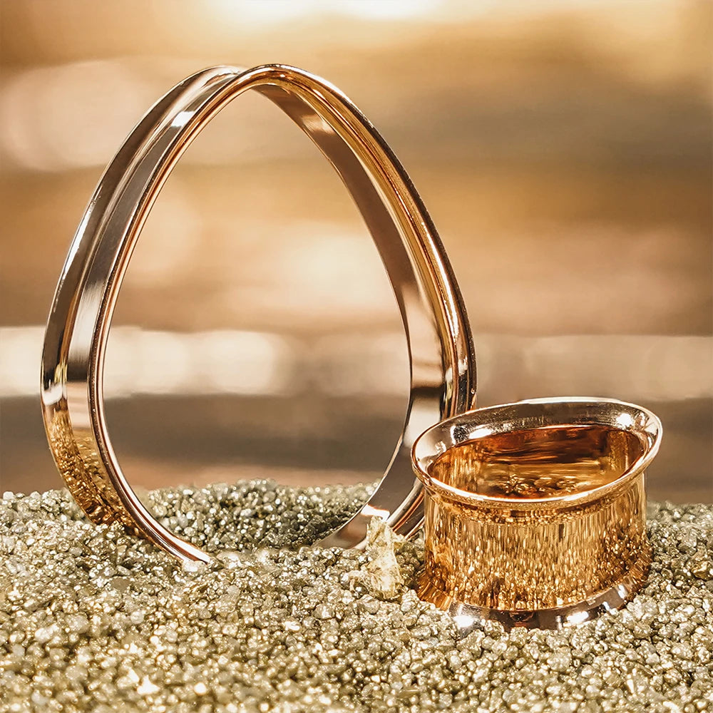 Water Drop Double Flared Tunnels 8-30mm