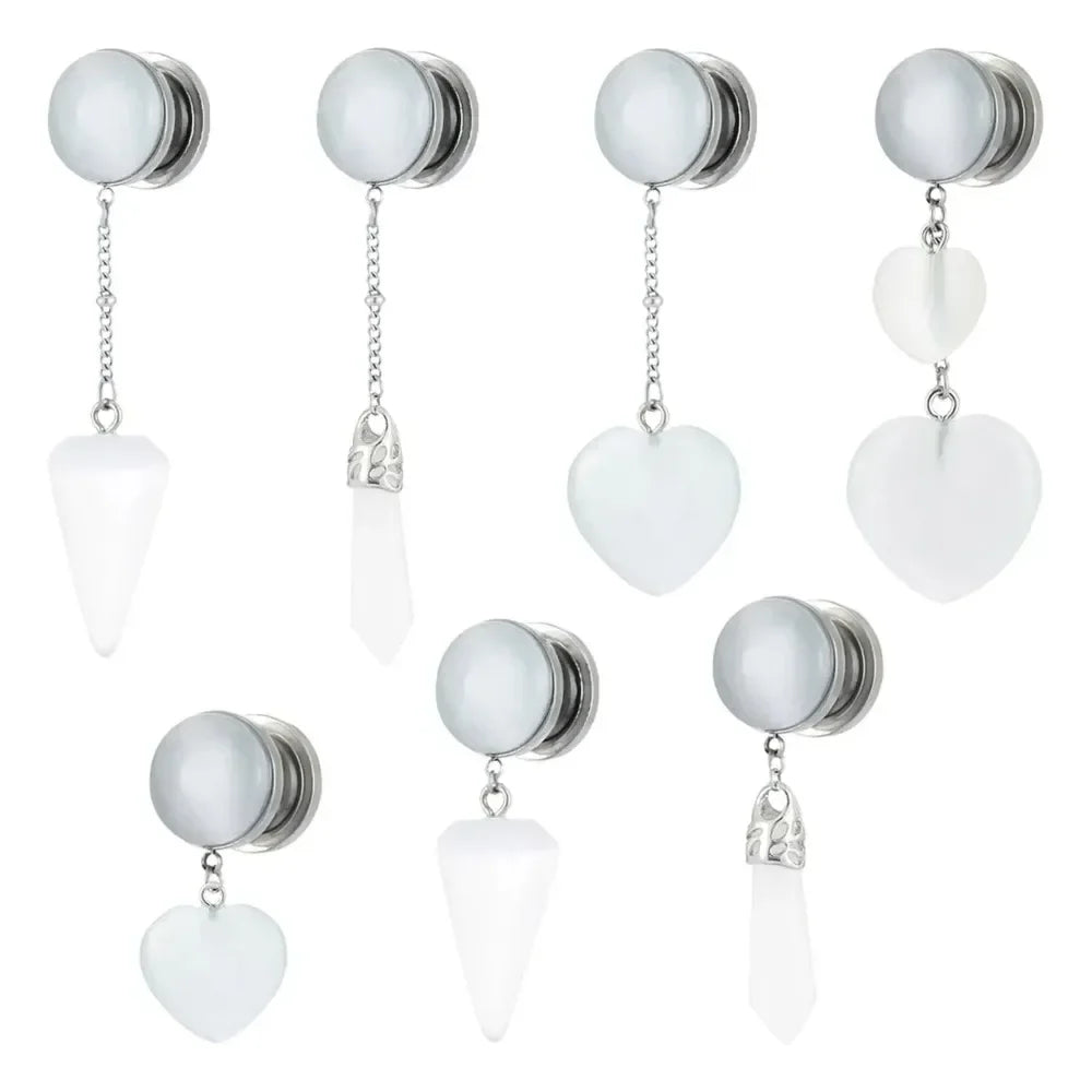 White Stone Plugz Hangers 6-20mm