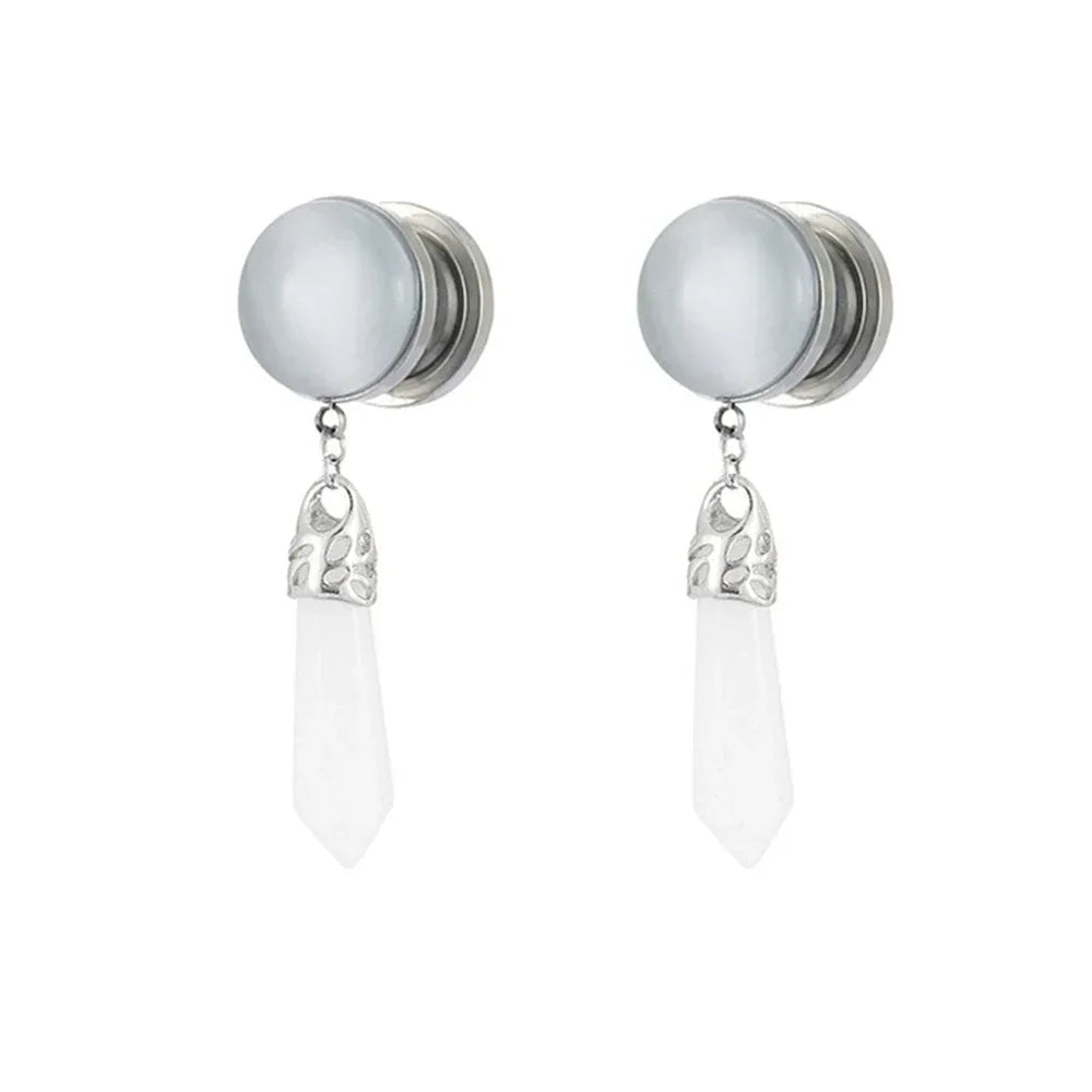 White Stone Plugz Hangers 6-20mm