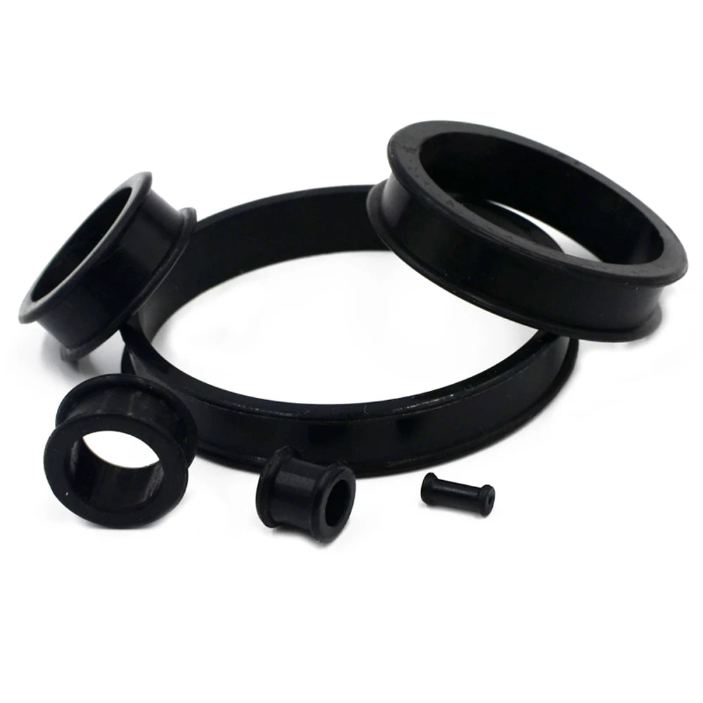 Large Sizes Black Thick Silicone Tunnels 3-76mm