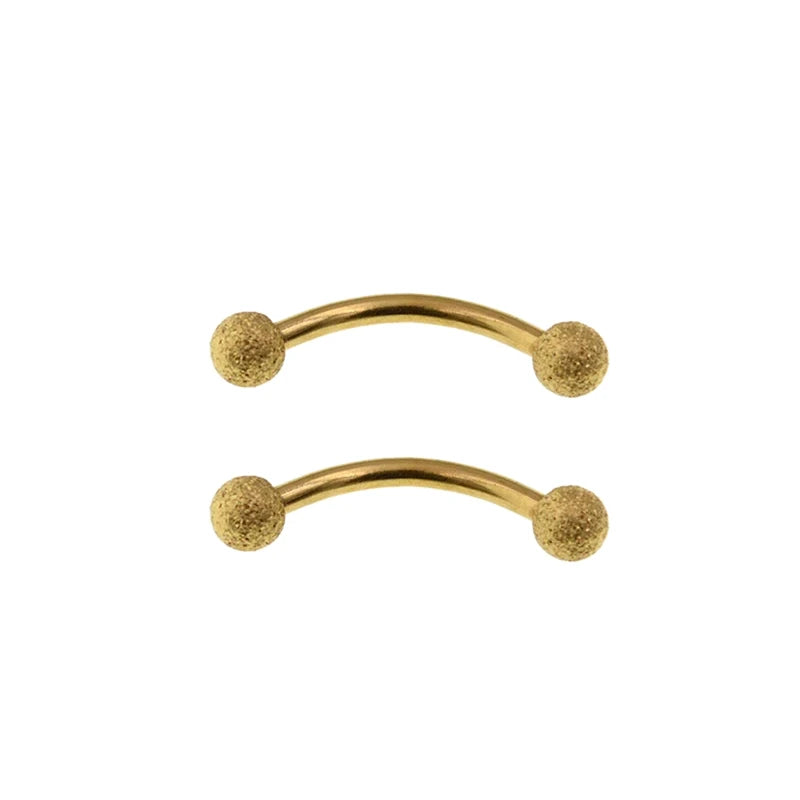 2Pcs 6/8/10mm Eyebrow Vertical Libre Curved Barbell 16g