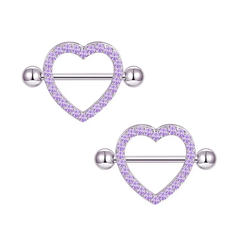 Purple Nipple Barbells 14g