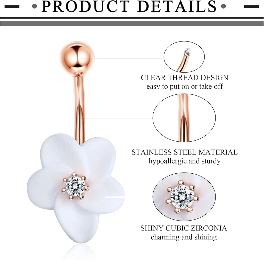 Surgical Stainless Steel Belly Button Ring