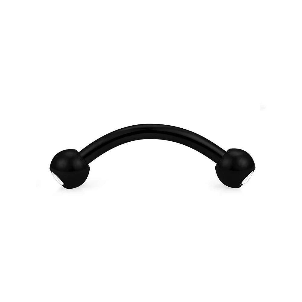 16G Daith Rook Brow Bridge 6-10mm Curved Threaded Barbell