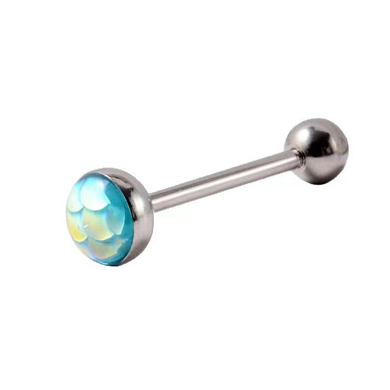 Mermaid Scale Gradient Tongue Barbell 14g