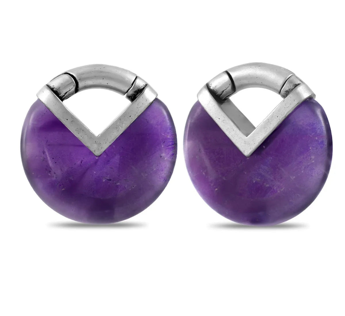 Stone Round Weights Magnetic Clasp 6mm