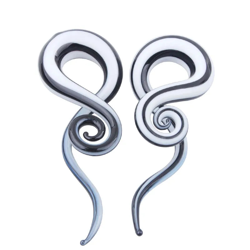 Handmade Glass Spiral Taper Hangers 5-12mm