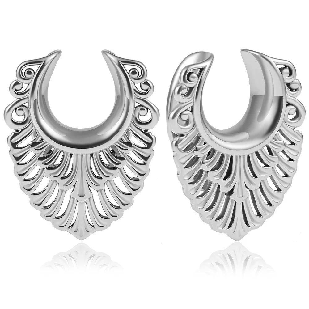 Elegant Leaf Design Saddle Tunnels 8-25mm