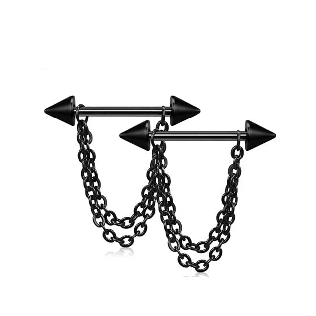Gothic Nipple Barbells 14G