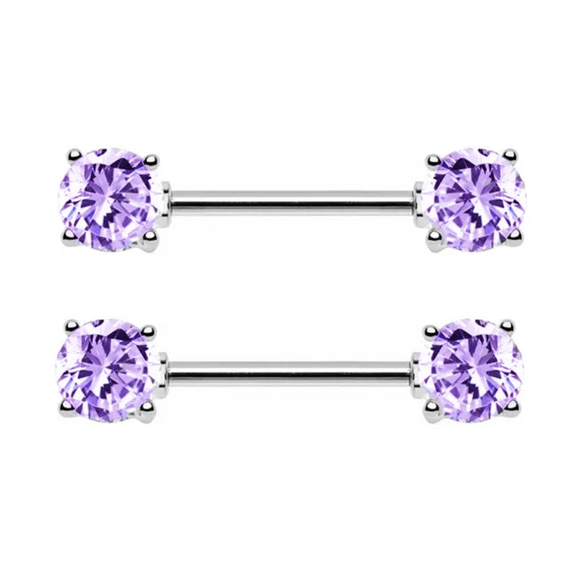 Purple Nipple Barbells 14g