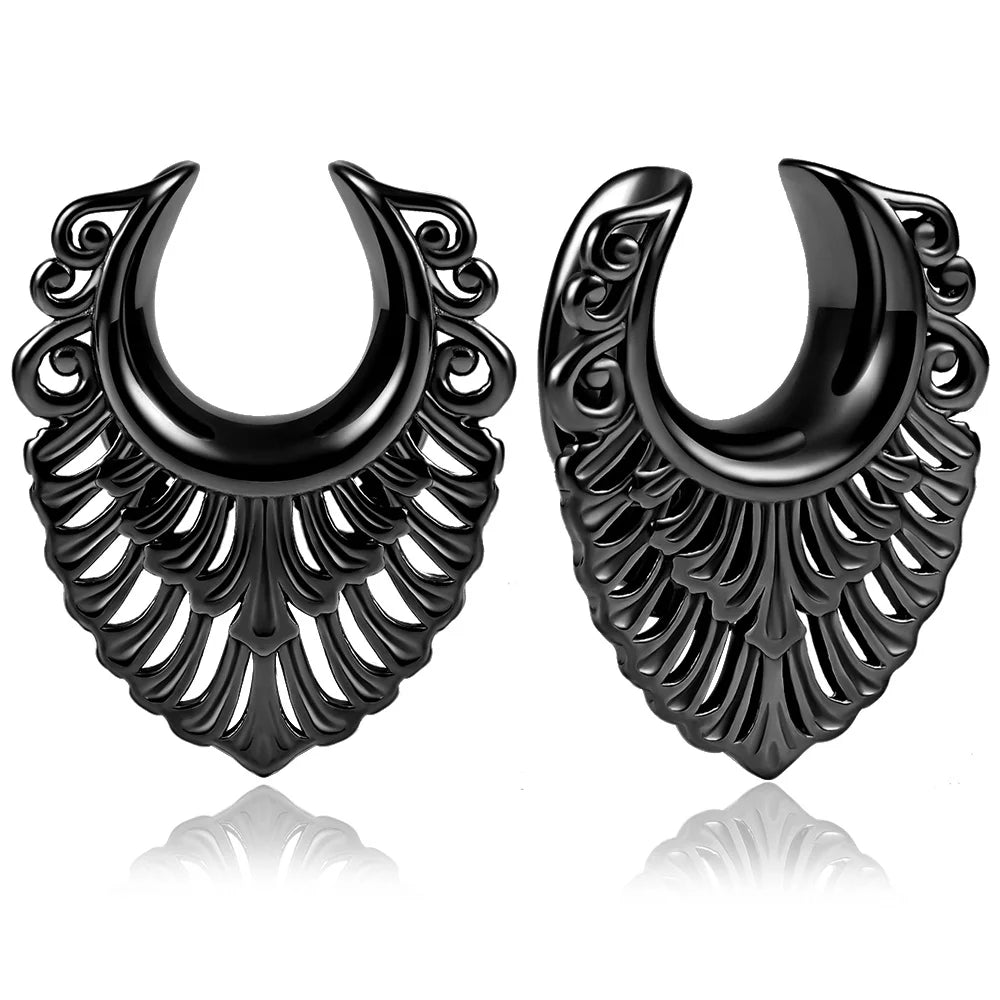 Elegant Leaf Design Saddle Tunnels 8-25mm