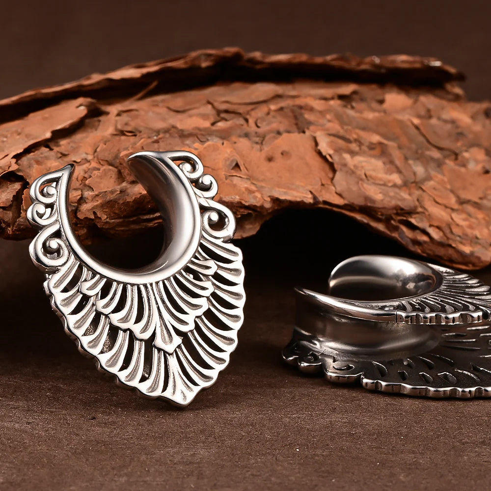 Elegant Leaf Design Saddle Tunnels 8-25mm