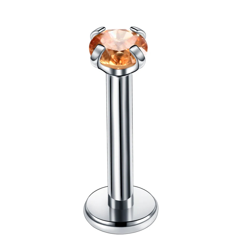 Surgical Steel Assorted Colors Labret Lip Cartilage Tragus Helix Ring
