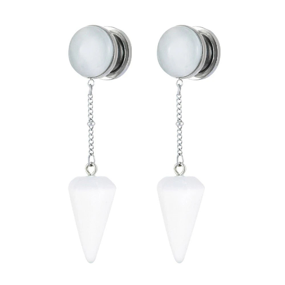 White Stone Plugz Hangers 6-20mm