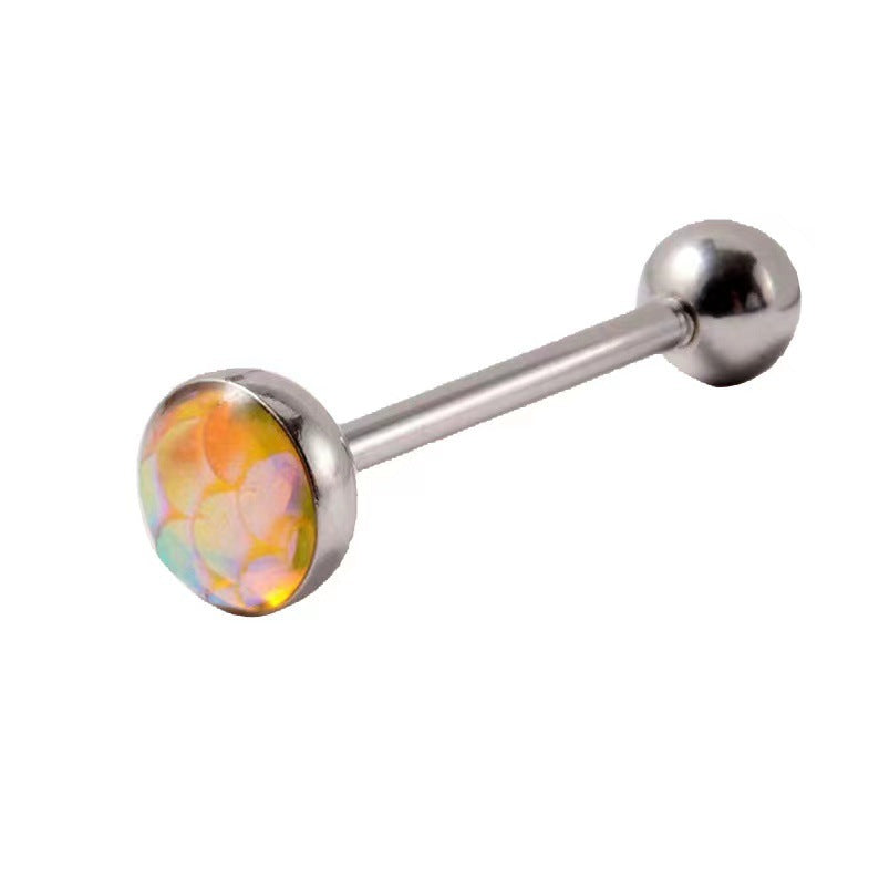 Mermaid Scale Gradient Tongue Barbell 14g