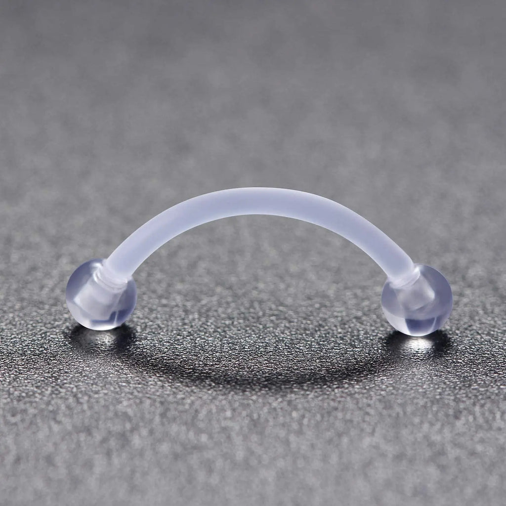 16G Daith Rook Brow Bridge 6-10mm Curved Threaded Barbell
