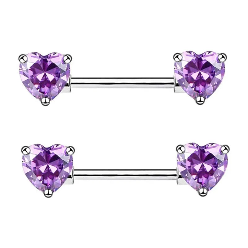 Purple Nipple Barbells 14g