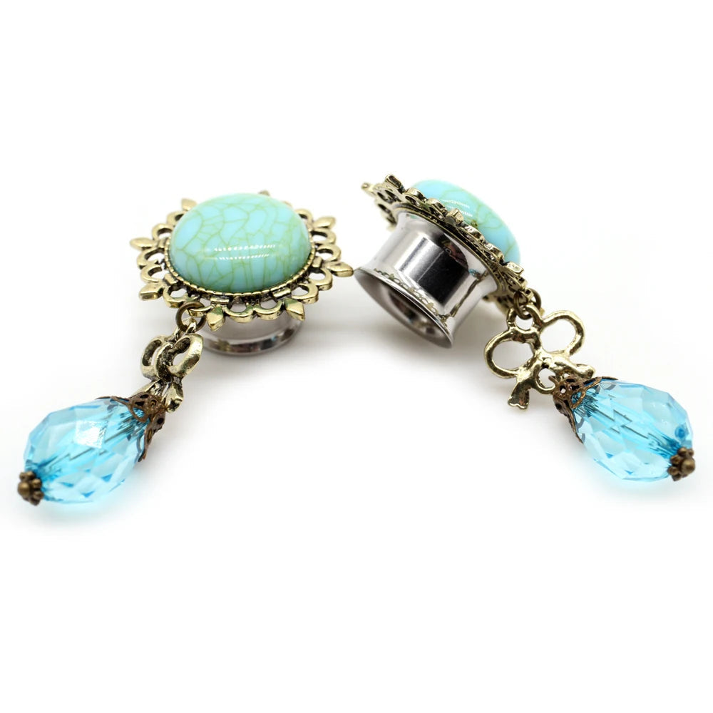 Turquoise Plugz Tunnels Hangers 6-18mm