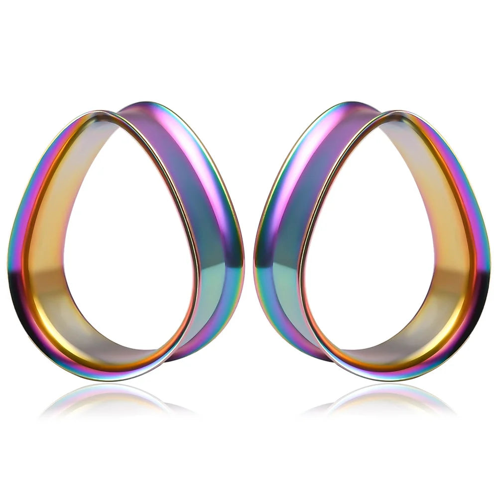 Water Drop Double Flared Tunnels 8-30mm