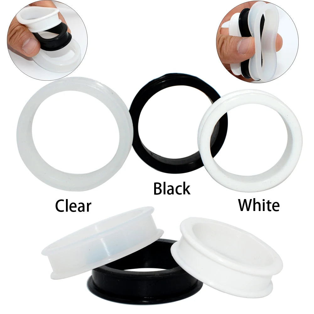 Large Sizes Silicone Double Flared Tunnels 10-76mm