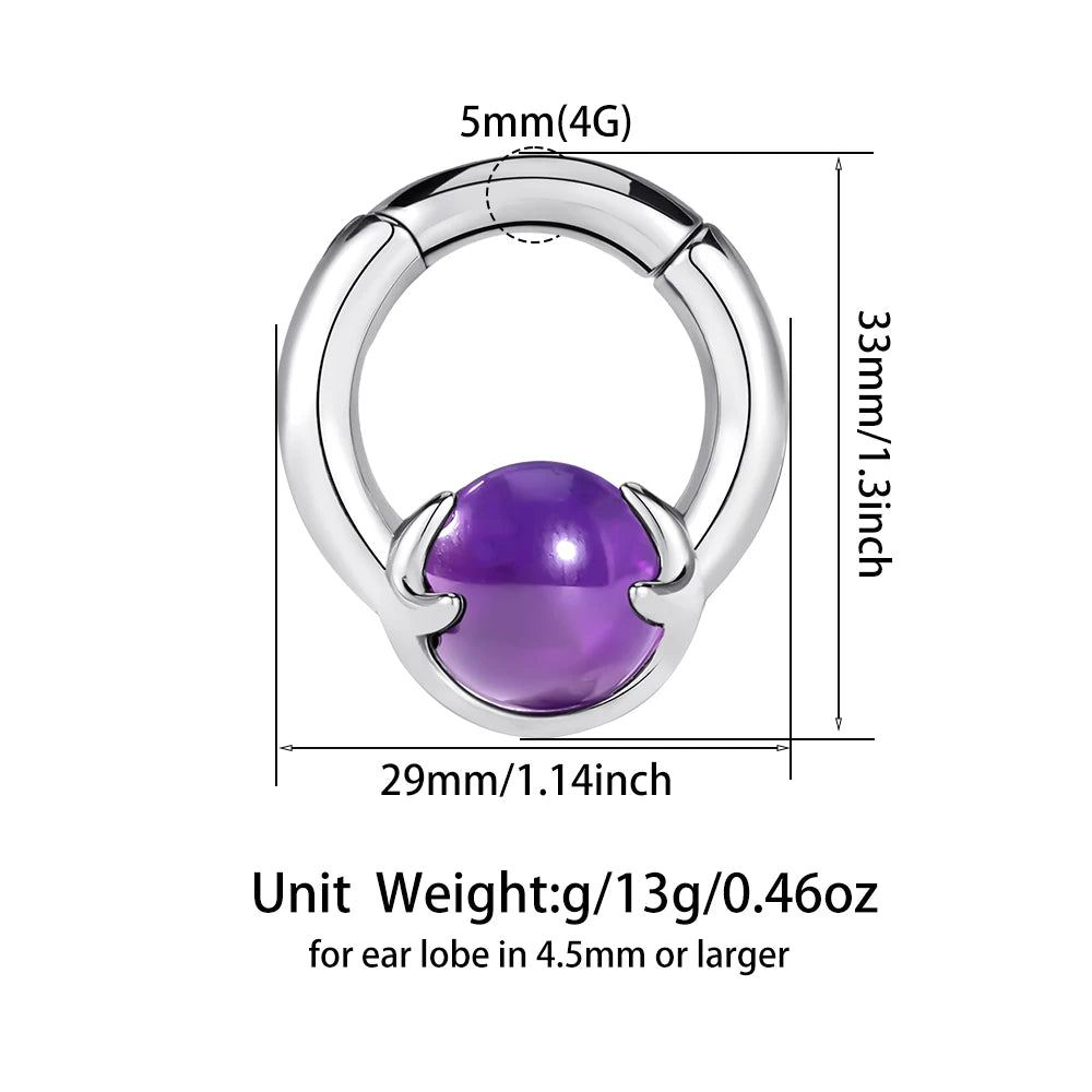 Purple Stone Bead Weights 5mm