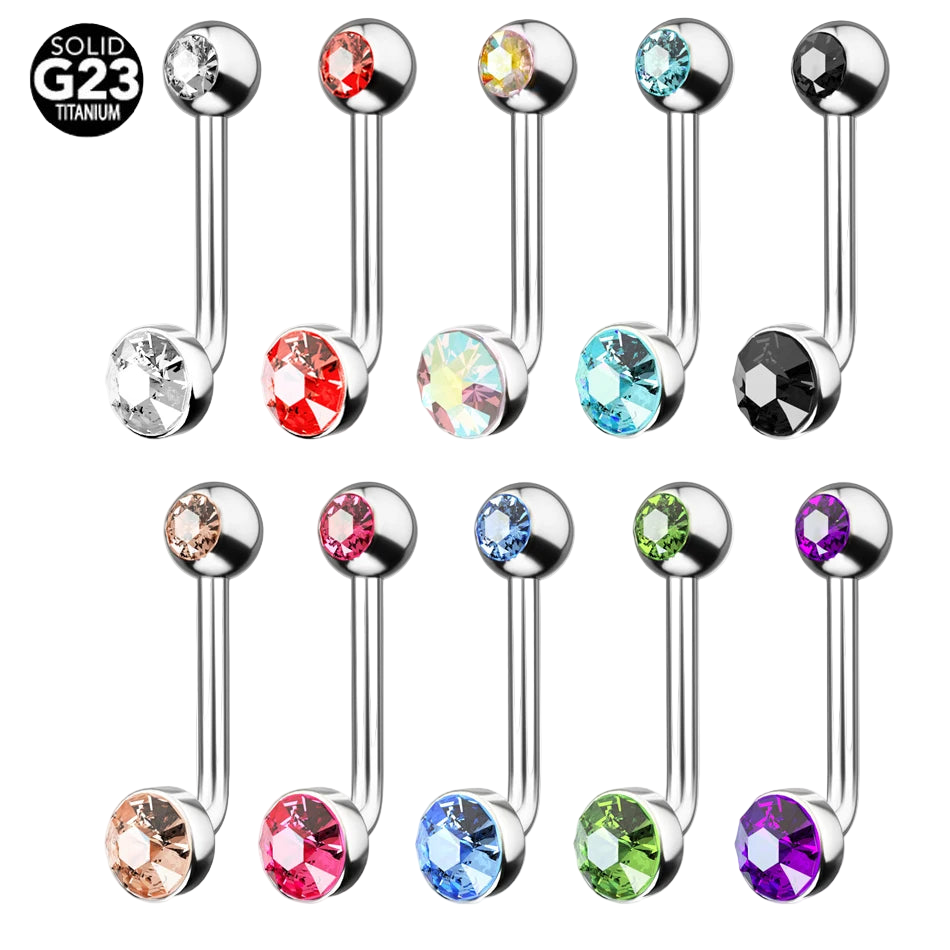 Titanium Christina Vertical Hood Barbell 14g