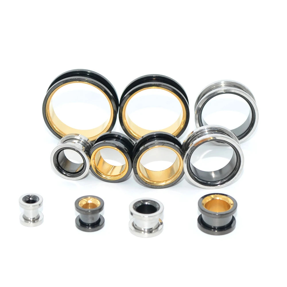 Dual Color Screw-On Threaded Tunnels 6-30mm