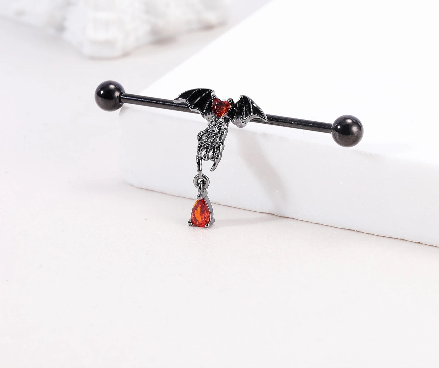 Black/Red Gothic Industrial Barbell