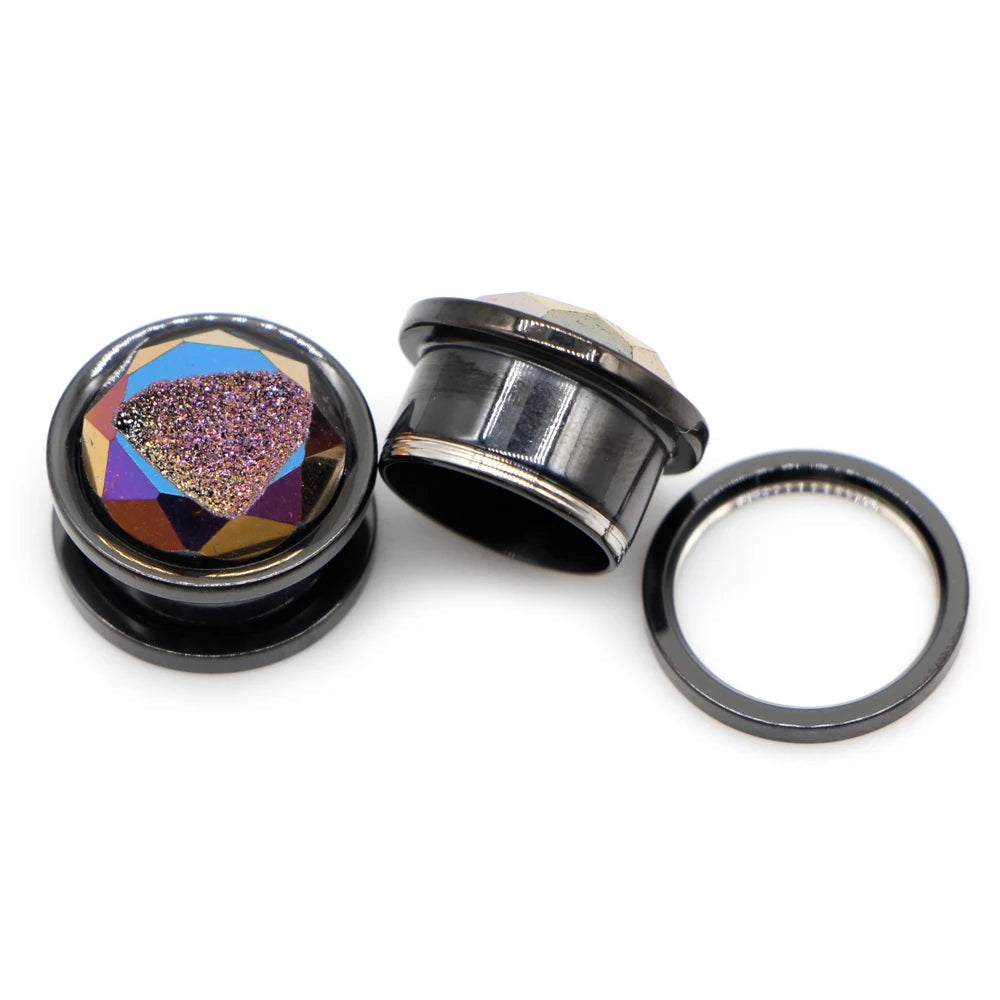 Carved Crystal Plugz Threaded Twist-On 8-25mm