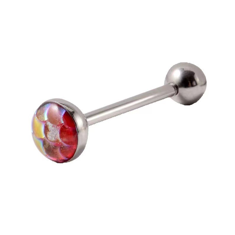 Mermaid Scale Gradient Tongue Barbell 14g