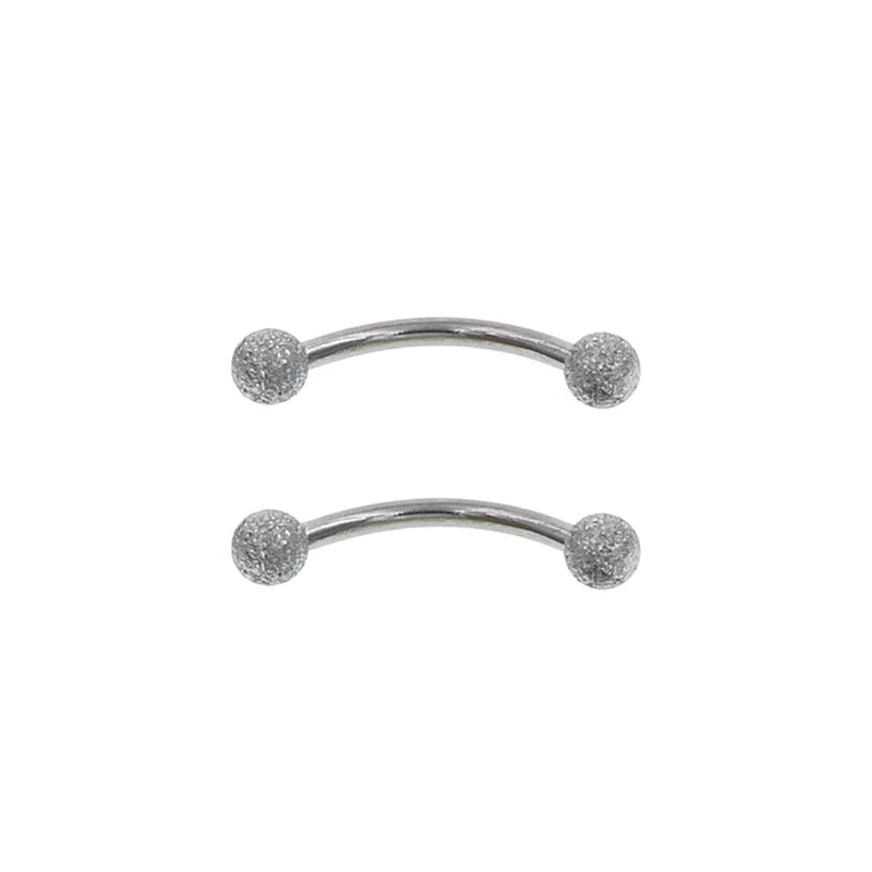 2Pcs 6/8/10mm Eyebrow Vertical Libre Curved Barbell 16g