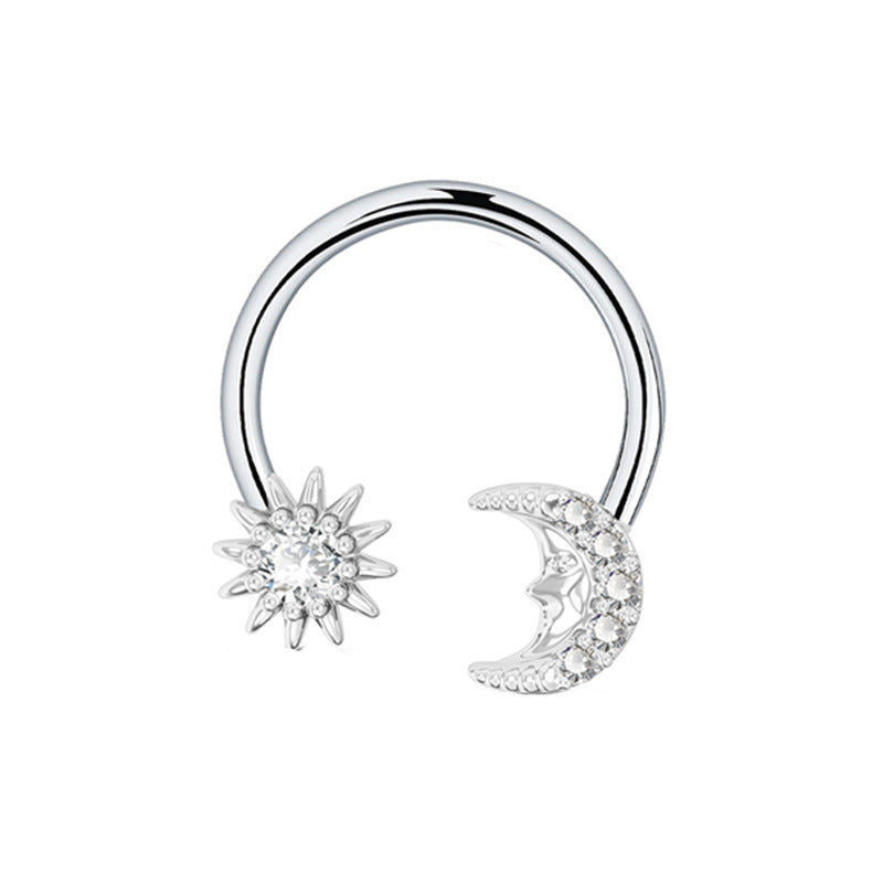 Sun and Moon Septum Ring 16g