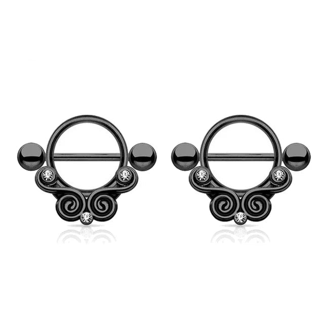 Gothic Nipple Barbells 14G