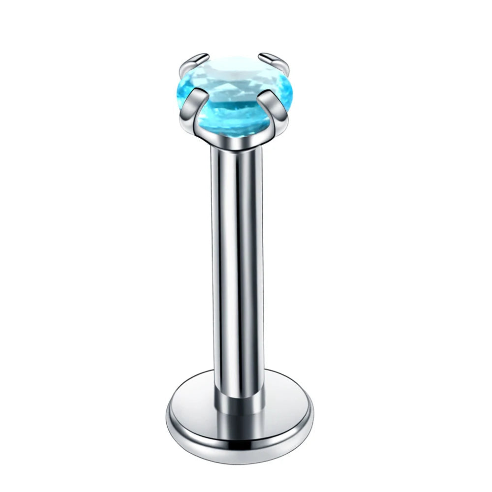 Surgical Steel Assorted Colors Labret Lip Cartilage Tragus Helix Ring