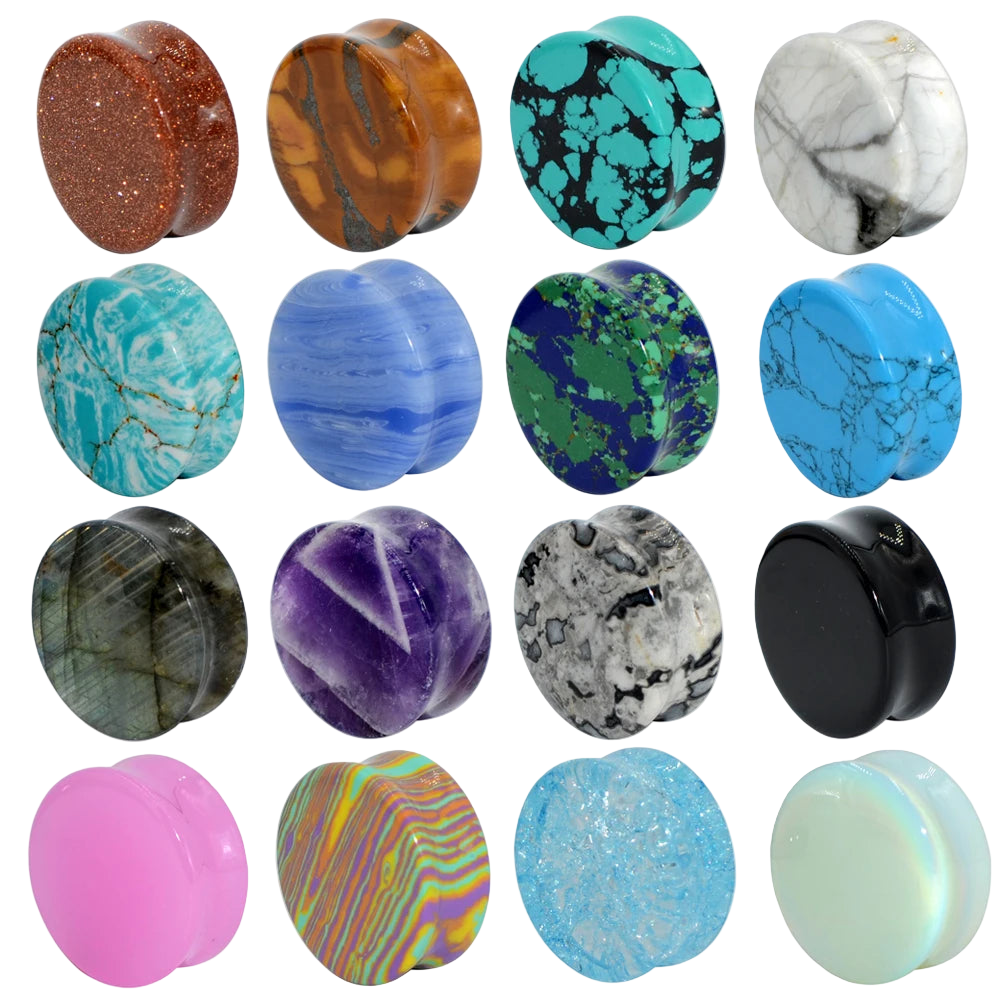 Natural Stone Plugz (Double Flared) 6-25mm