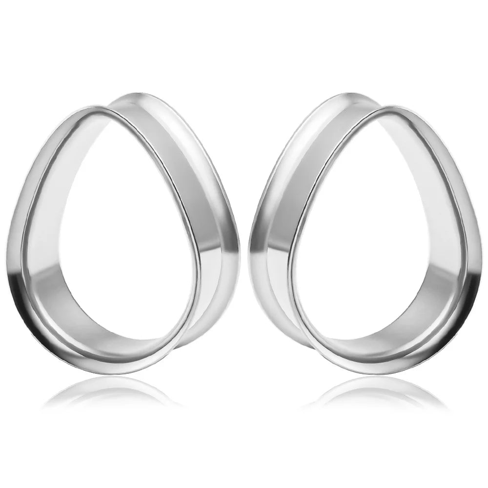 Water Drop Double Flared Tunnels 8-30mm