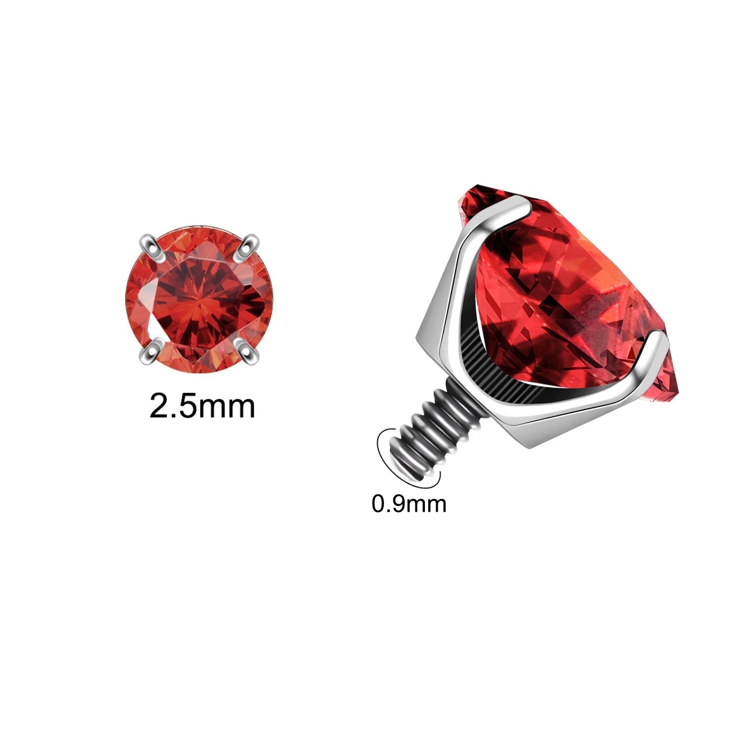 Titanium Labret, Medusa, Monroe Lip Stud 2-4MM (16/20g)