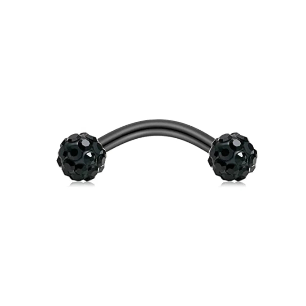 16G Daith Rook Brow Bridge 6-10mm Curved Threaded Barbell
