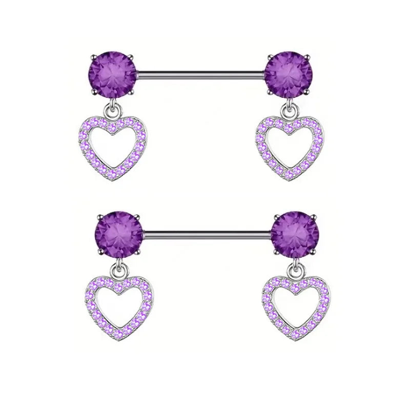 Purple Nipple Barbells 14g