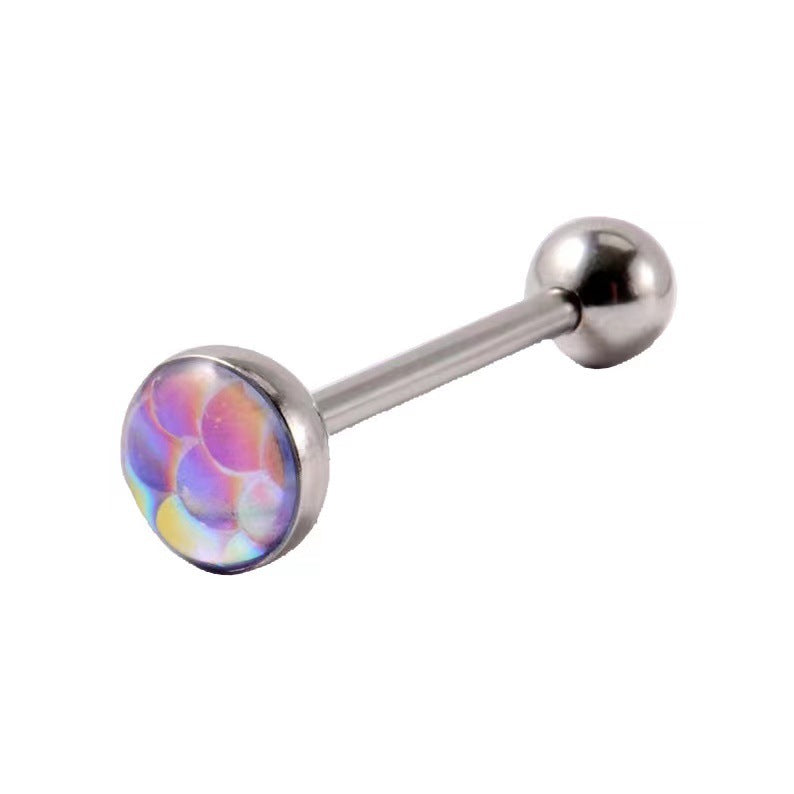 Mermaid Scale Gradient Tongue Barbell 14g