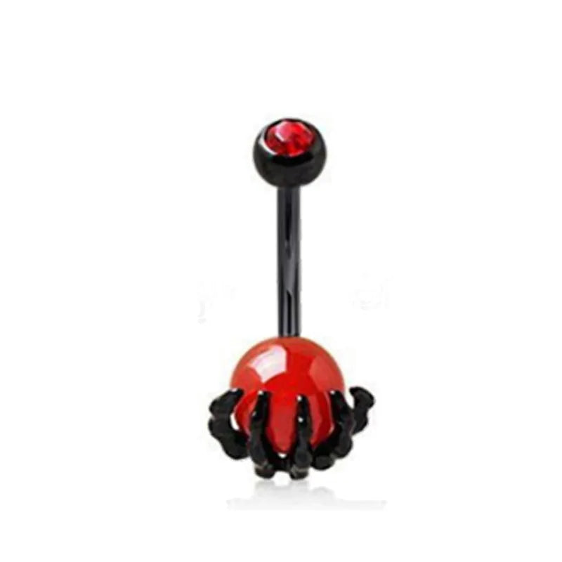 Skeleton Bat Belly Ring 14g