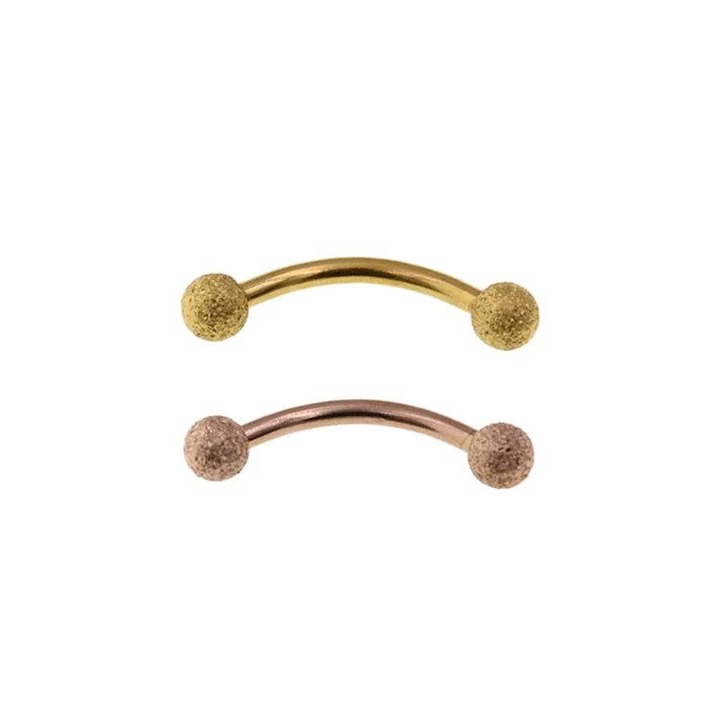 2Pcs 6/8/10mm Eyebrow Vertical Libre Curved Barbell 16g