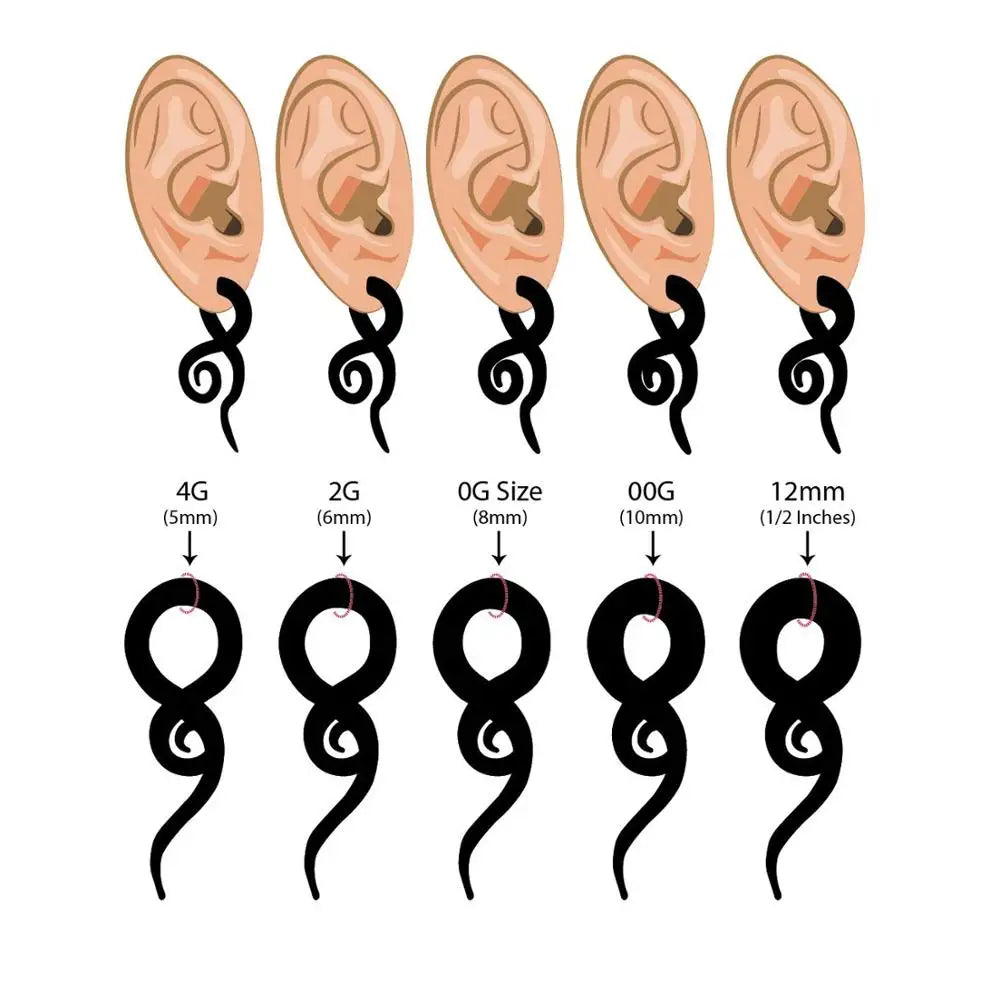 Handmade Glass Spiral Taper Hangers 5-12mm