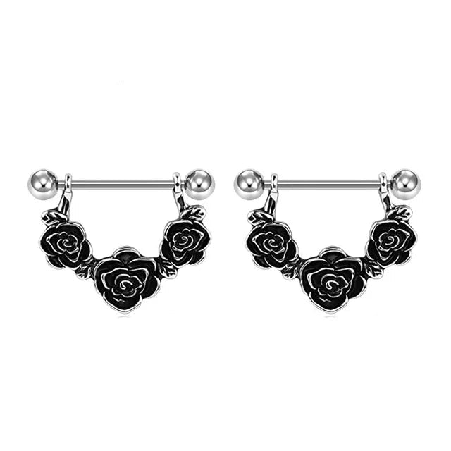 Gothic Nipple Barbells 14G